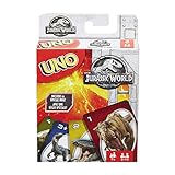 UNO Card Game, Jurassic World 2 Theme, for 2 to 10 Players Ages 7 Years and Older