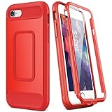 YOUMAKER iPhone SE 2020 Case iPhone 8 Case iPhone 7 Case Full Body with Built-in Screen Protector Heavy Duty Protection Shockproof Slim Fit Cover for iPhone SE 2020/iPhone 8/iPhone 7 4.7 inch-Red/Red