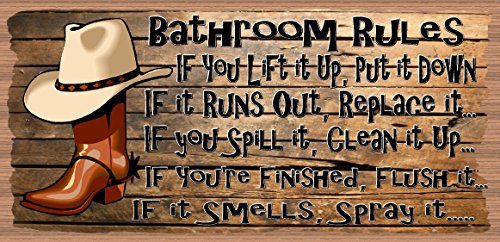 Book Cover GiggleSticks Bathroom Rules - Bathroom Decor