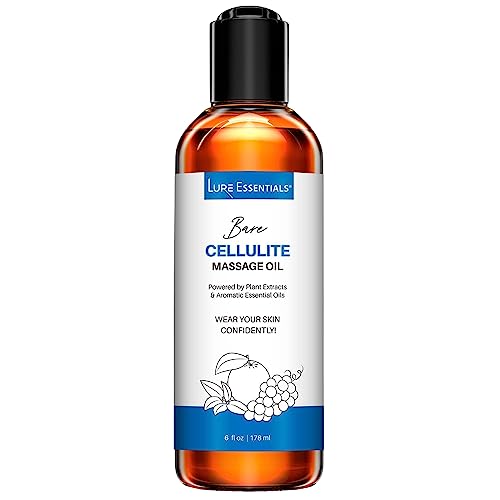 Anti Cellulite Massage Oil for Skin Tightening - Stretch Mark Oil Scar and Cellulite Remover in Thighs and Butt - 6 fl oz
