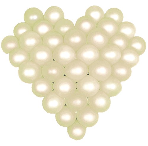 Elecrainbow 5 Inch White Balloons, Round Pearl Balloon for Balloon Arch Modeling, Pack of 100