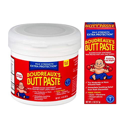 Book Cover Boudreaux's Butt Paste Maximum Strength Diaper Rash Ointment, 2 oz & 14 oz Bundle