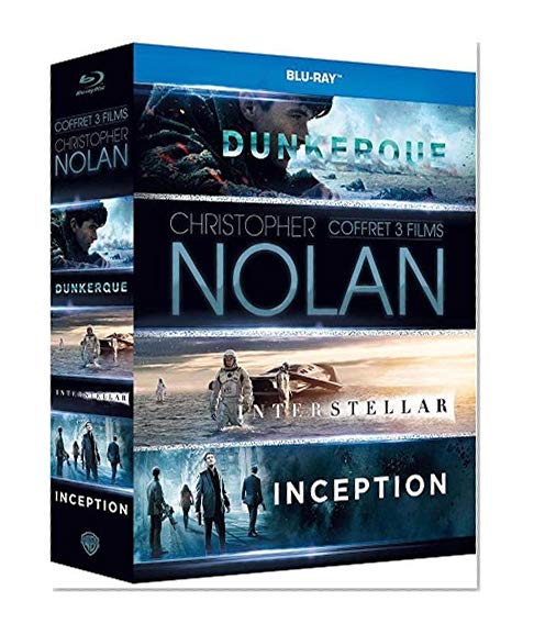Christopher Nolan - Coffret 3 films : Inception + Interstellar + Dunkerque [Blu-ray + Digital HD]