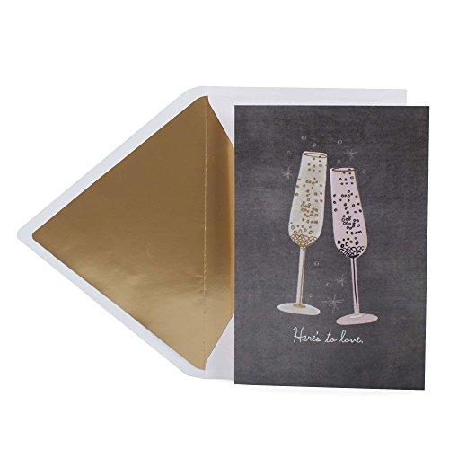 Book Cover Hallmark Signature Wedding Card, Bridal Shower Card, Engagement Card (Champagne Flutes)