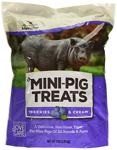 Book Cover Manna Pro Mini-Pig Treats | Nutritious Treats for Pigs of All Breeds and Ages | Berries and Cream Flavor | 4lbs