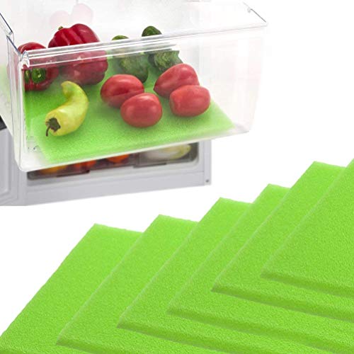 Book Cover Dualplex Fruit & Veggie Life Extender Liner for Fridge Refrigerator Drawers 13 X 10.5 Inches (6 Pack) â€“ Extends the Life of Your Produce & Prevents Spoilage