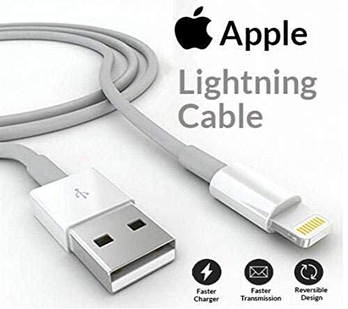 Book Cover Apple Lightning iPhone Cable charger (3ft) Compatible With Charging iPhone Xs/ X / 8 / 8 Plus / 7 / 7 Plus / 6 / 6 Plus / 5 / 5s ,iPad Pro Air 2, iPad mini 4,3,2. (Apple Mfi Certified) {White}