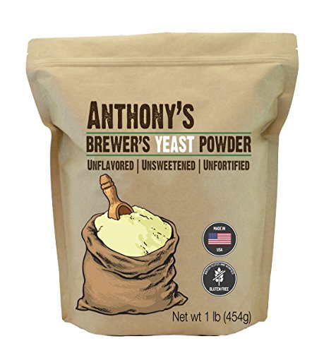 Book Cover Anthony's Brewer's Yeast, 1 lb, Made in USA, Gluten Free, Unflavored and Unsweetened