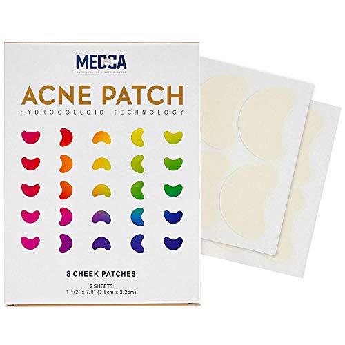 Book Cover Acne Care Pimple Patch Absorbing Cover - Cheek Size Acne Spot Treatment Hydrocolloid Bandage Face & Skin Spot Patch Conceals Acne, Reduces Pimples and Blackheads
