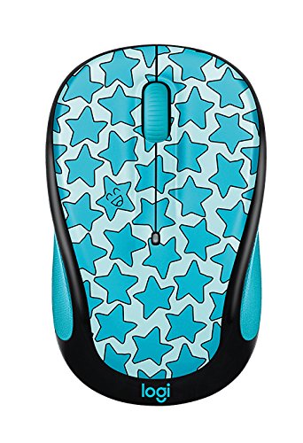 Logitech Doodle Collection M238 - Mouse - optical - 5 buttons - wireless - 2.4 GHz - USB wireless receiver - Twinkle Teal