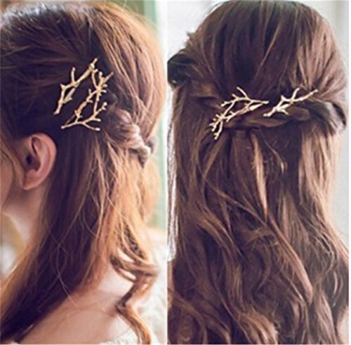 2PCS Fashion Creative Branches Antlers Hairpin Personalized Hair Clip