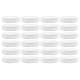 Cornucopia Brands Wide Mouth Plastic Mason Jar Lids (24-Pack Bundle); 2 Dozen Unlined White Ribbed Lids, 86-450 Size