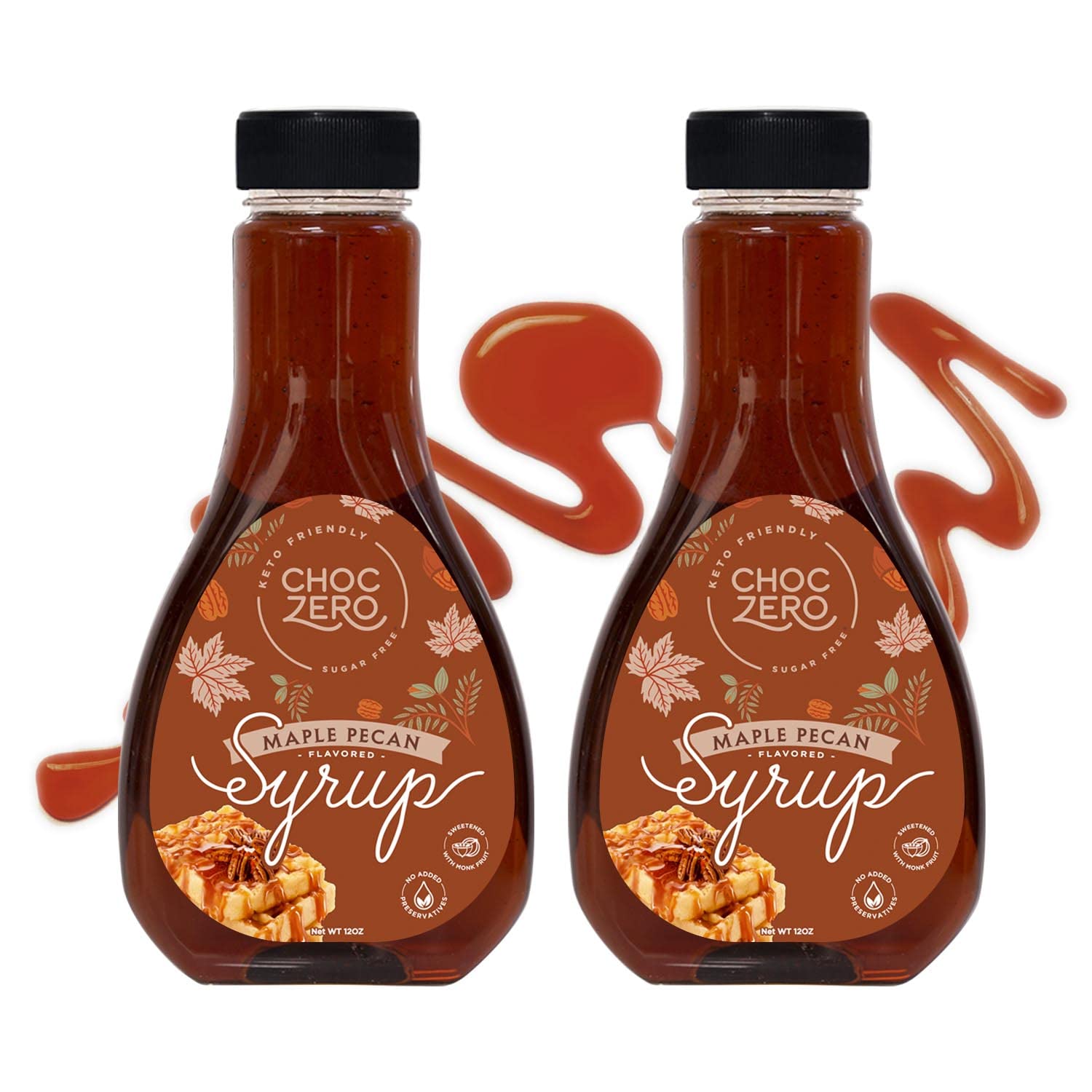 Book Cover Honest Syrup, Maple Pecan Sauce. Sugar free, Low Carb, No preservatives. Thick and Rich. Sugar Alcohol free, Gluten Free, Dessert and Breakfast Topping. 2 Bottles(2X12oz)