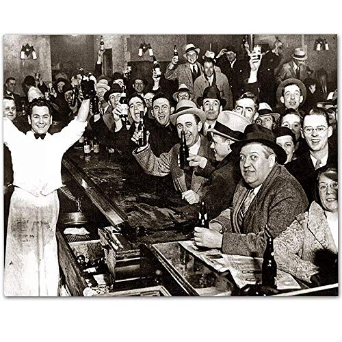Book Cover The Night Prohibition Ended - 11x14 Unframed Art Print - Makes a Great Man Cave and Bar Decor Under $15