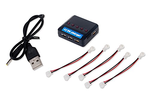 SummitLink 5 Port Parallel USB Charger for E-flite 1S Li-Po Battery