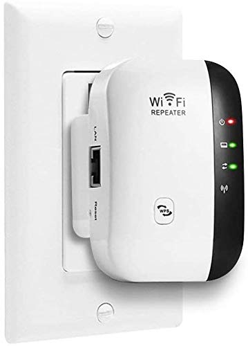 WiFi Range Extender Repeater, 300Mbps Wireless Router Signal Booster Amplifier Supports Repeater/AP, 2.4G Network with Integrated Antennas LAN Port