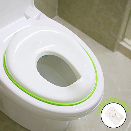 Book Cover Plastic Potty Training Seat Cover Toddler Toilet Seat Adapter Kiddie Comfort Potty Training Ring for Baby Boy Girl Portable Pee Traveling Potty Splash Guard for Kids