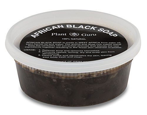 Book Cover Raw African Black Soap Paste 8 oz From Ghana - 100% Pure Natural Acne Treatment, Aids Against Eczema & Psoriasis, Dry Skin, Scar Removal, Pimples and Blackhead, Face & Body Wash