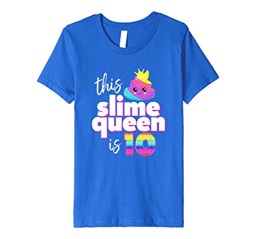 Book Cover Slime Shirts for Girls Slime Queen 10th Birthday Shirt