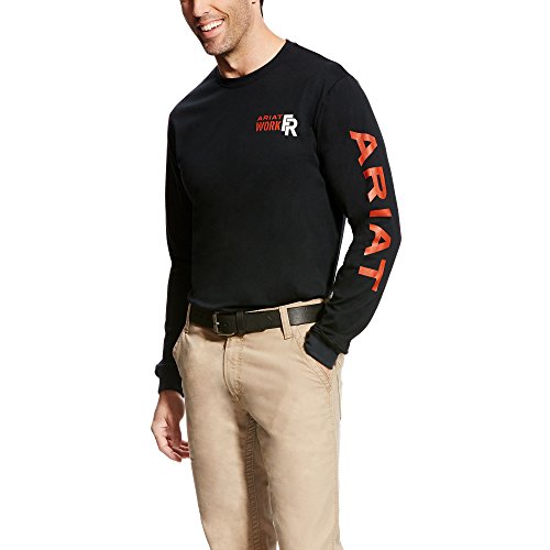 Ariat Men's Big and Tall Flame Resistant Long Sleeve Logo Work Crew