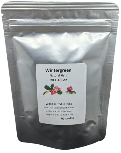 Book Cover Wintergreen Leaf - Dried Gaultheria procumbens Leaf C/S from 100% Nature (4 oz)
