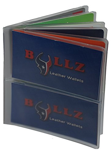Set of 2 Heavy Duty Vinyl 6 Pages Hipster Wallet Inserts for Mens Wallets MADE IN USA