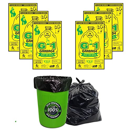 Book Cover G1 Garbage Bags And Covers Large Size Black Color 25 X 30 Inch Pack Of 6 84 Pieces