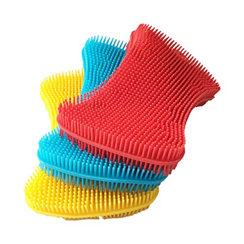 Silicone Sponge Dish Washing Kitchen Scrubber - Magic Food-Grade Dishes Multipurpose Better Sponges Non Stick Cleaning Smart Kitchen Gadgets Brush Accessories