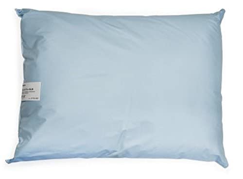 Book Cover McKesson Reusable Bed Pillow, Stain-Resistant, Vinyl Cover, Blue, 19 in x 25 in, 1 Count