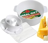 Cheese Mold for Cheese Making Cheese with Follower Piston 1.2 L - Tofu Press Mold Cheese Making Kit Machine – Cheese Set for Press - Paneer Maker - Cheesemaking Supplies