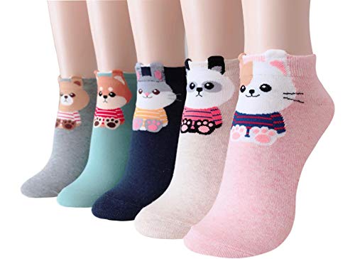 GotYourToes | Womens Teen Girls | Cute Animal Print | Ankle Socks | Great Gift