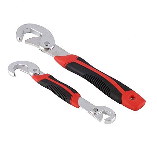 HOMEGOAL 2Pcs Portable Adjustable Quick Snap and Grip Wrench Universal Wrench Set
