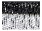 Floral Supply Online - 10 inch x 30 feet Black Metallic Mesh Ribbon. The Exclusive Metallic Mesh with A Unique Touch of Color and Sparkle.