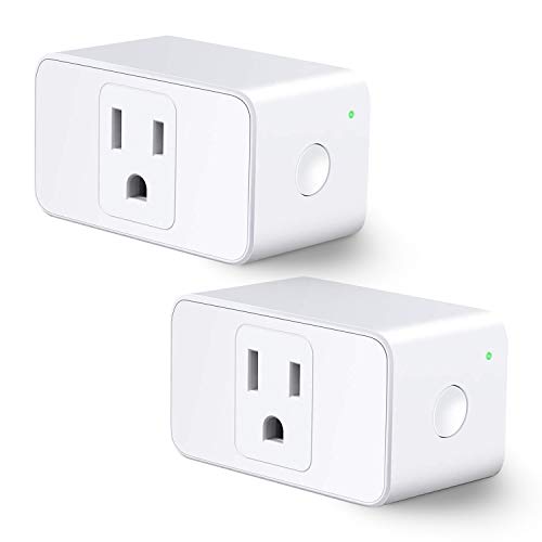 Book Cover Wi-Fi Smart Plug Mini White,Flame Resistant Material, Timing Function, No Hub Needed, Works with Alexa and Google Assistant, FCC and ETL Complied, Occupies Only One Socket (2 pack)