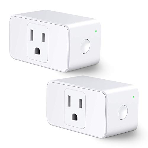 Wi-Fi Smart Plug Mini White,Flame Resistant Material, Timing Function, No Hub Needed, Works with Alexa and Google Assistant, FCC and ETL Complied, Occupies Only One Socket (2 pack)