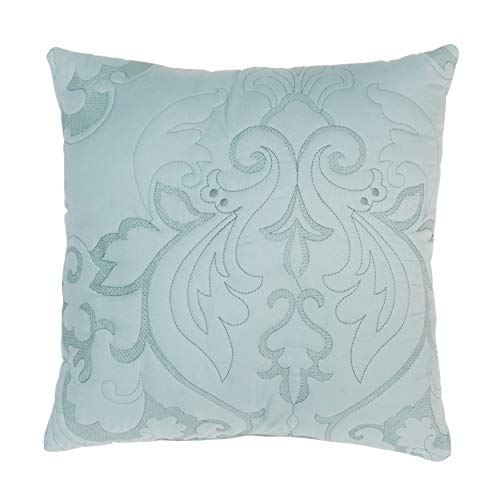 BrylaneHome Amelia 16" Square Pillow, Seaglass