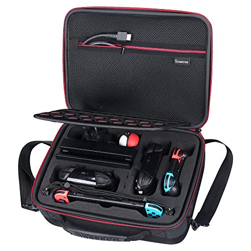 Smatree Hard Carrying Case N600 Compatible for Nintendo Switch-Fit for Pro Controller/Ultimate Edition Pro Controller & Accessories, Thickened Protection Travel Bag