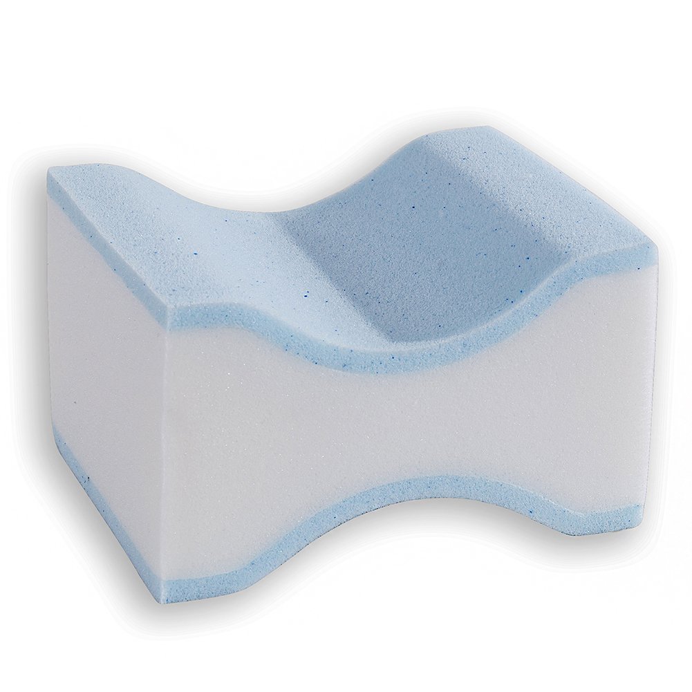 Knee Pillow for Sleeping - Memory Foam Wedge Pillows, Helps with Back Pain, Leg Pain, Hip Pain, Joint Pain, Pregnancy, Sciatica Pain Relief - Comfortable Orthopedic Cushion for Knee Support