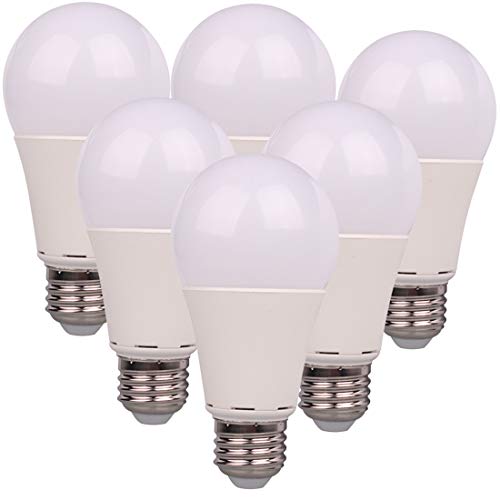 12V LED Bulb E26 7W 700Lm Low Voltage Lights AC11-18V/DC 12-24V E27 A19 lamp - 60 Watt Halogen Bulb Equivalent- 12 Volt Battery Power System Interior Off Grid Solar Lighting- 6 Pack (3000K Warm White)