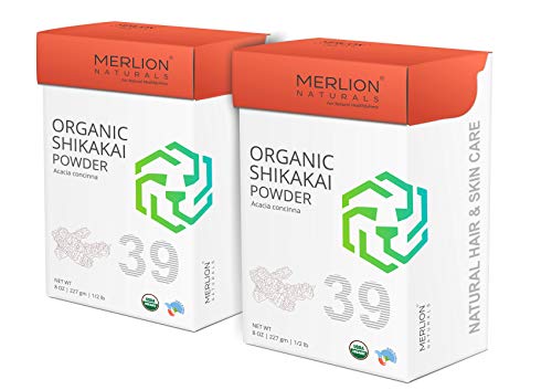 Merlion Naturals Organic Shikakai Powder 2 Pack of 8 OZ (16 OZ)