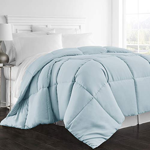 Book Cover Beckham Hotel Collection 1300 Series - All Season - Luxury Goose Down Alternative Comforter - Hypoallergenic - Twin/Twin XL - Sky Blue