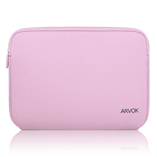 Book Cover Arvok 11-12 Inch Laptop Sleeve Multi-Color & Size Choices Case/Water-Resistant Neoprene Notebook Computer Pocket Tablet Briefcase Carrying Bag/Pouch Skin Cover for Acer/Asus/Dell/Lenovo, Pink