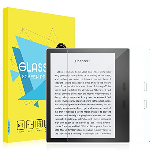 MoKo All-New Kindle Oasis Screen Protector, [Scratch Terminator] Premium HD Clear 9H Hardness Tempered Glass Tablet Screen Protector Film for Amazon Kindle Oasis 7" E-reader (9th Gen - 2017 Release)