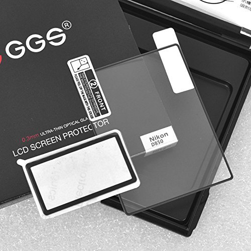 GGS Larmor Protection d'écran LCD en Verre Optique Adhésif pour Nikon D850 – Transparent