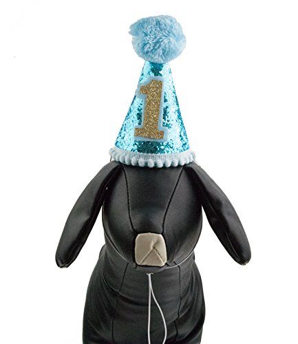 PET SHOW 1pc/Pack Blue Small Dog Birthday Party Hat for Boys Pets 1-Year-Old Cat Kitten Headband Grooming Accessories Costumes