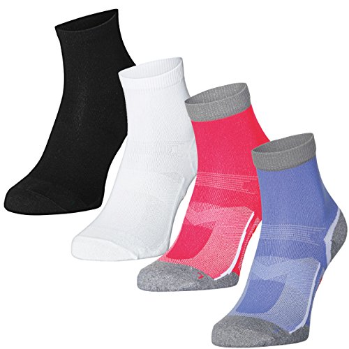 DANISH ENDURANCE Chaussettes de Sport Quarter Pro, Lot de 3 ou 5 Paires, pour Hommes et Femmes, pour la Course à Pied, Le Running, Le Fitness ou Le Quotidien, dans Vos Baskets et Sneakers