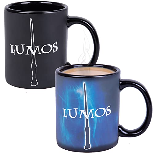 Harry Potter Lumos / Nox Heat Reveal Ceramic Coffee Mug - Magic Spells Activate with Heat!