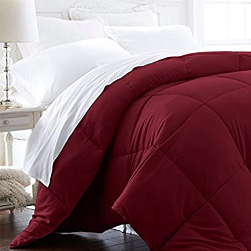 Beckham Hotel CollectionÂ Full/Queen SizeÂ Comforter - 1600 Series Down Alternative Home Bedding & Duvet Insert -Â Burgundy