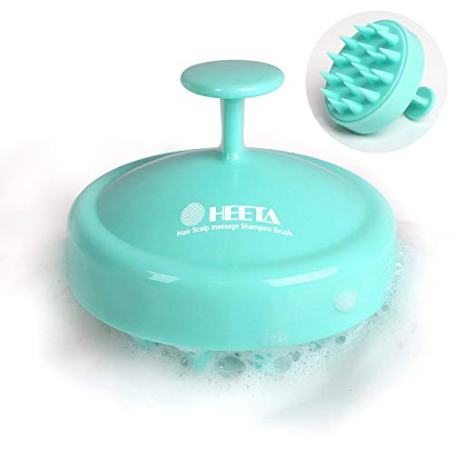 Heeta Hair Scalp Brush, Updated Wet and Dry Hair Shampoo Brush Scalp Massage Brush with Soft Silicone Rubber Brush Head
