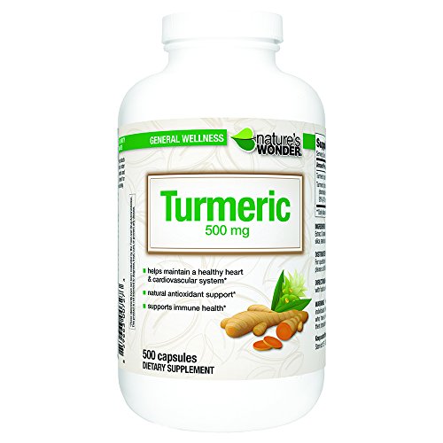 Nature's Wonder Turmeric 500mg Supplement, 500 Count
